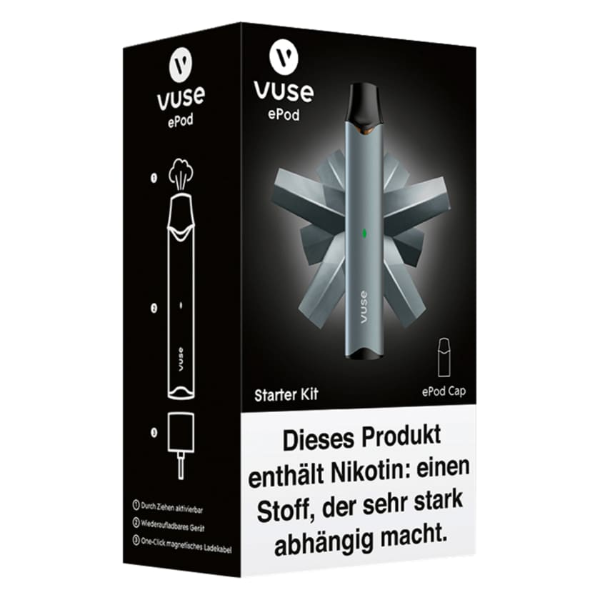 Vuse ePod Starters Kit schwarz 1 Stück